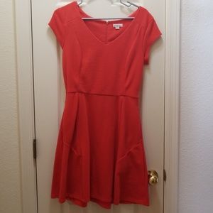 Merona Coral A Line Dress with Pockets